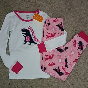 Gymboree sz 7 "Dinosnore" pajamas NWT
